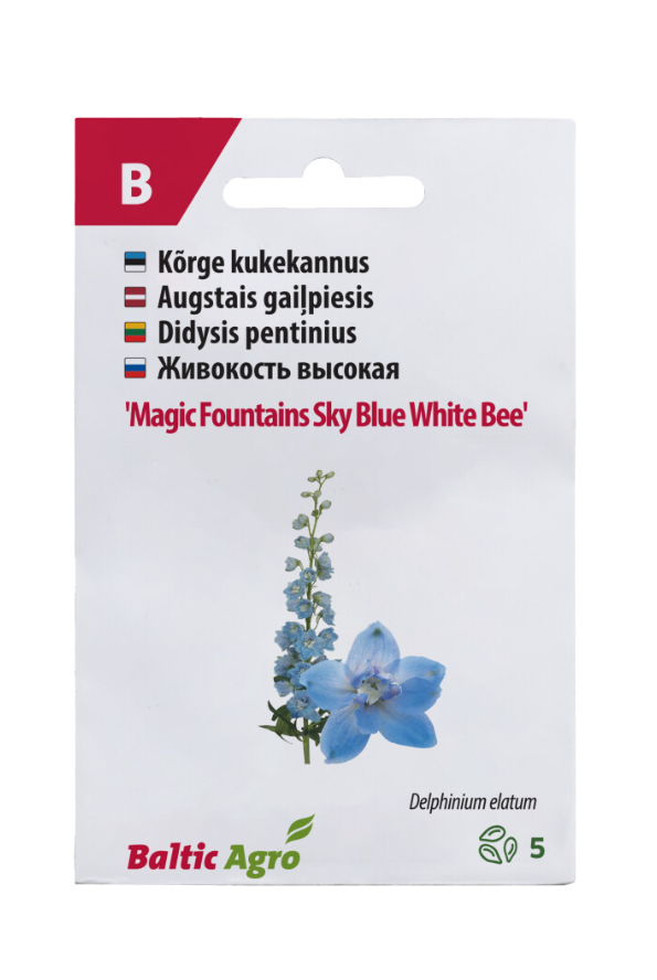 kukekkannus sky blue white bee